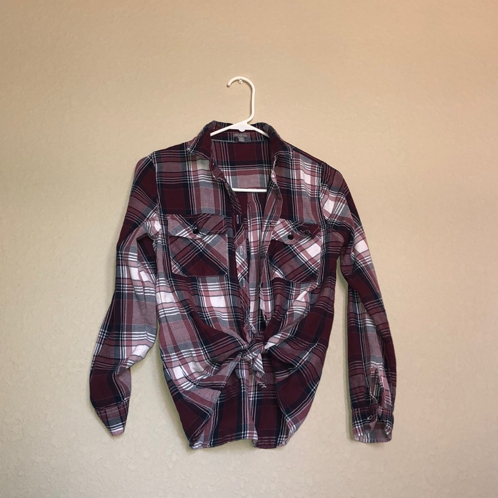 Maroon flannel barely worn!!